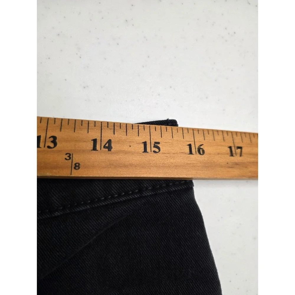 Levis 550 Jeans Womens 30 / 12 Black Relaxed Boot Cut Stretch Mid Rise Dark Wash